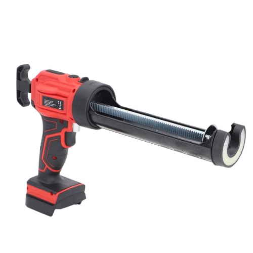 Cordless Caulking Gun, Rechargeable Electric Hard Glue Gun with LED Light and Automatic Retraction System, 4-Speed ​​Setting, for Home Renovations