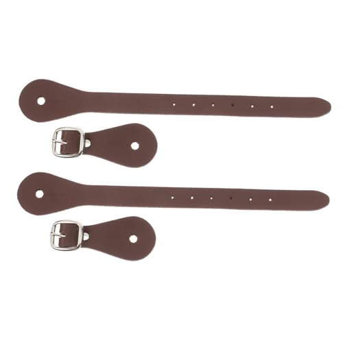VANZACK 2Pcs Adjustable Spurs Straps for Men Women Durable PU Cowboy Belt Accessories Fashionable Gear Comfortable Fit for Equestrian Enthusiasts