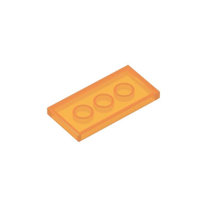 XYEIUGO Gobricks 87079 Foundation Plate Tile 2x4 with Groove 50 Pieces GDS-614 Building Blocks Color:Trans Orange