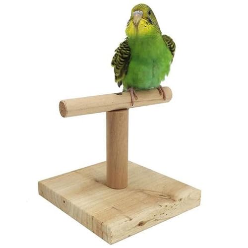 Image of Pet Bird Parrot Wooden Stand Perch Playground Platform Cage Chew Playing Toy Lovely Pet