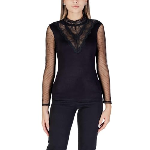 Morgan Camiseta de Manga Larga, Negro, L