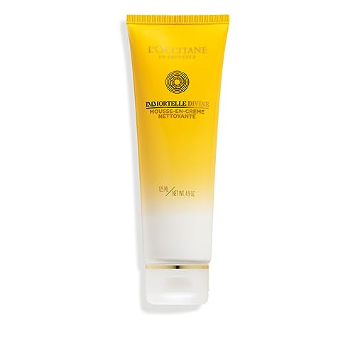 L'OCCITANE - Mousse-en-Crème Nettoyante Visage Immortelle Divine - 125 ml - Fabriqué en France