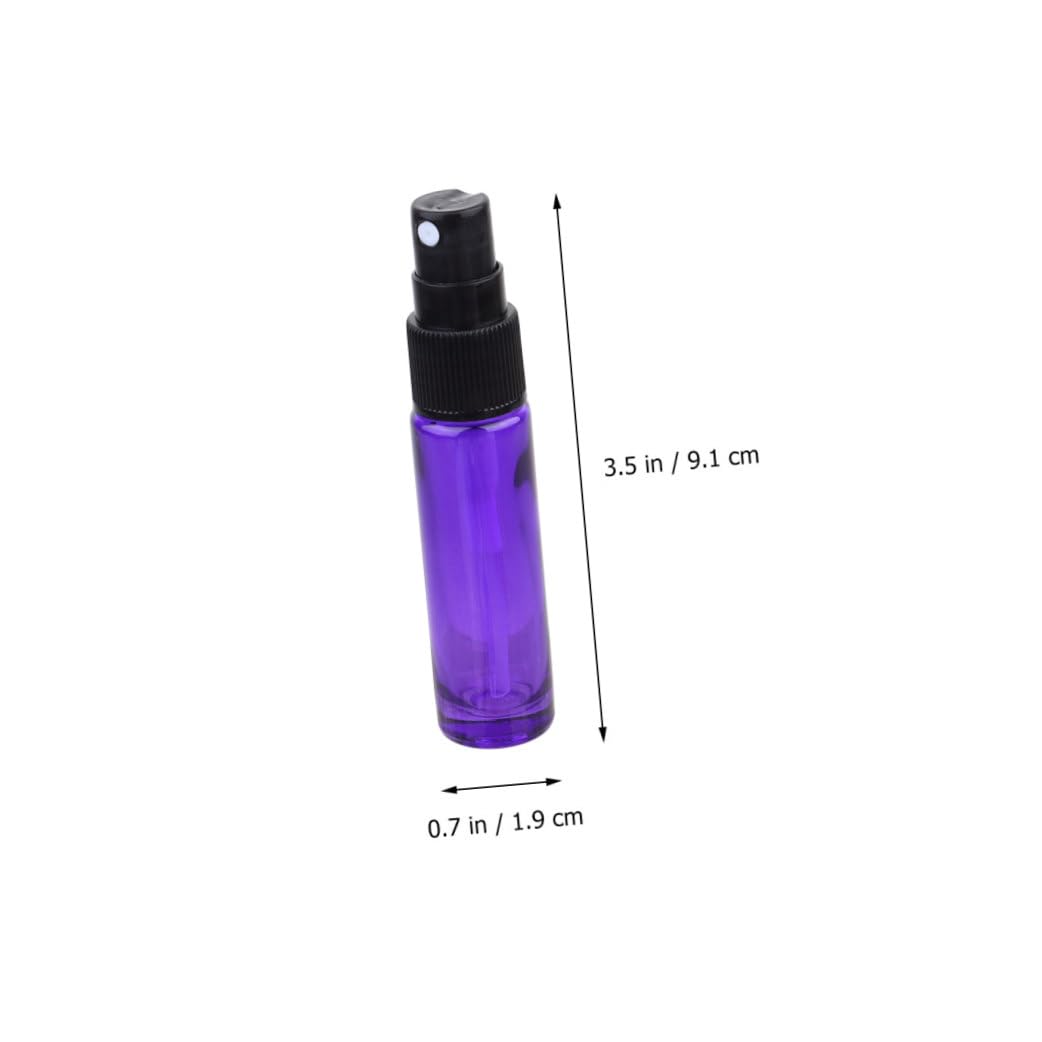 20 Stück 10ml Glas Sprühflaschen Wiederbefüllbar Tragbar für Parfüm und Ätherische Öle Reise Kosmetik Behälter Violett