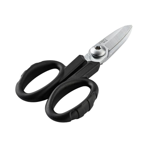 TRUE CABLE Kevlar Shear Scissors 5.50 Industrial Grade High Carbon Steel Fiber Optic Cable Cutter for Kevlar Dyneema Technora Carbon Fiber Fiberglass