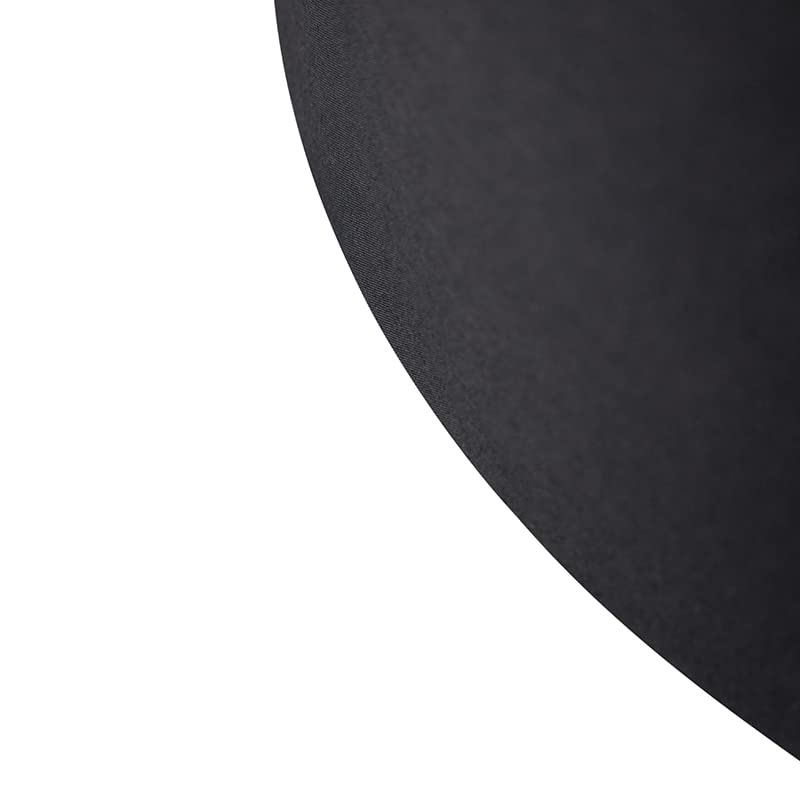 Qazqa Modern Lampenschirm - Rond Schuin Katoen - Schwarz Gold, Rund, supports-e27, diameter 45 centimeter