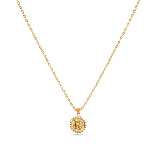 Image of Rubans Demi Fine Stainless Steel Alphabet Pendant CZ Gift for Women & Girls