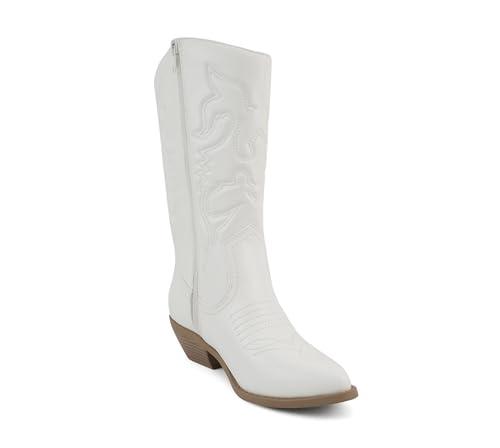 Soda Rider ~ Women Mid-Calf Western Cowboy Boots with Pointed Toe & Side Zipper4