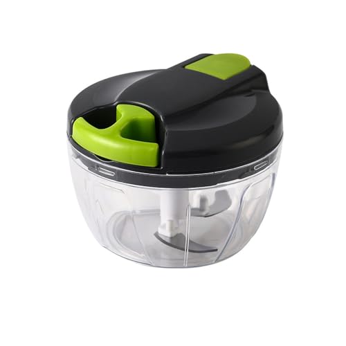Manual Food Chopper Pull String with Handle and Cover, Vegetable Chopper Shredder,Garlic Chopper, for Vegetables, Meat, Onions, Nuts and Lots More, 520ml