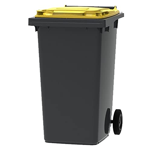 ESE Poubelle Conteneur à déchets 240L + Couvercle jaune