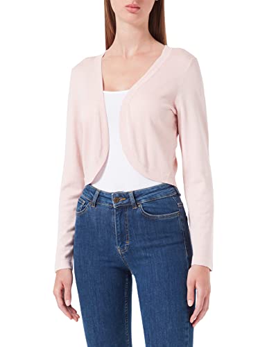 KAFFE dam långärmad bolero shorts shoulder jacka öppen framsida, orange