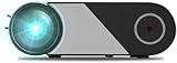 Video Projector, 720x1080 Resolution, 250 Lumens LED, Keystone Correction, Office & Home Use, Eye-Protective Viewing, Compatible with Multiple Devices