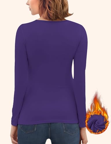 Image of Women's Long Sleeve Thermal Underwear Lightweight Compression Baselayer Shirt Women Clothing Premium Comfort Winter Tops