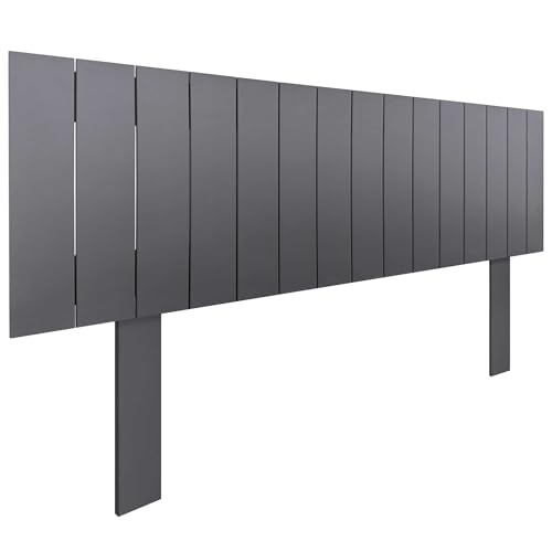 DHOME Tête de lit en Bois recyclé MDF avec Pieds, Style Palette Vertical, lit Palettes, Ferrures...