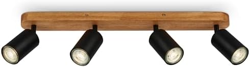 B.K.Licht - Plafonnier orientable, douille GU10, max. 9 W, plafon...