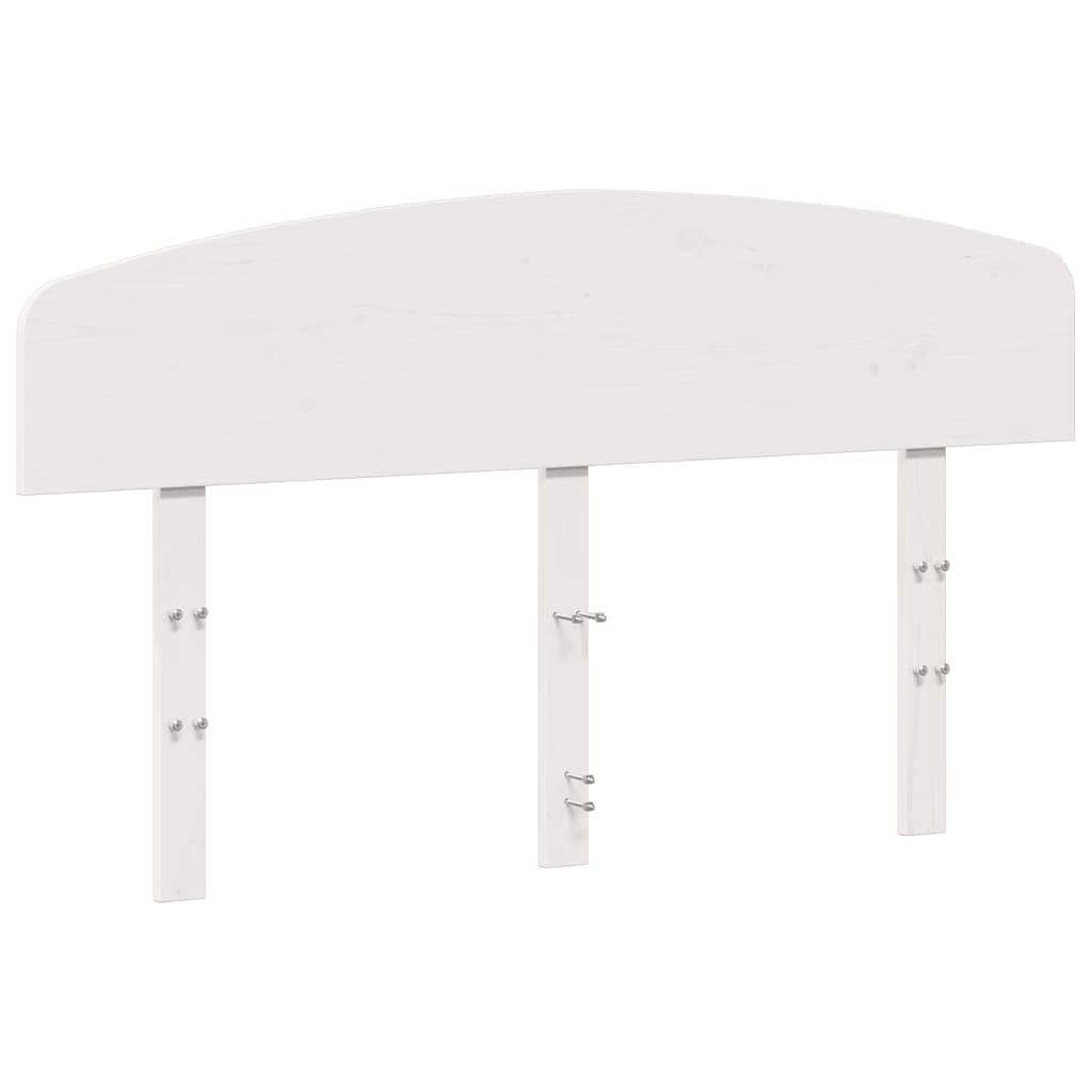 vidaXL Cabecero de Cama, Cabecera para Estructura Marco de Cama, Cabezal de Somier, Mueble para Dormitorio Hogar, Madera Maciza de Pino Blanco 150 cm