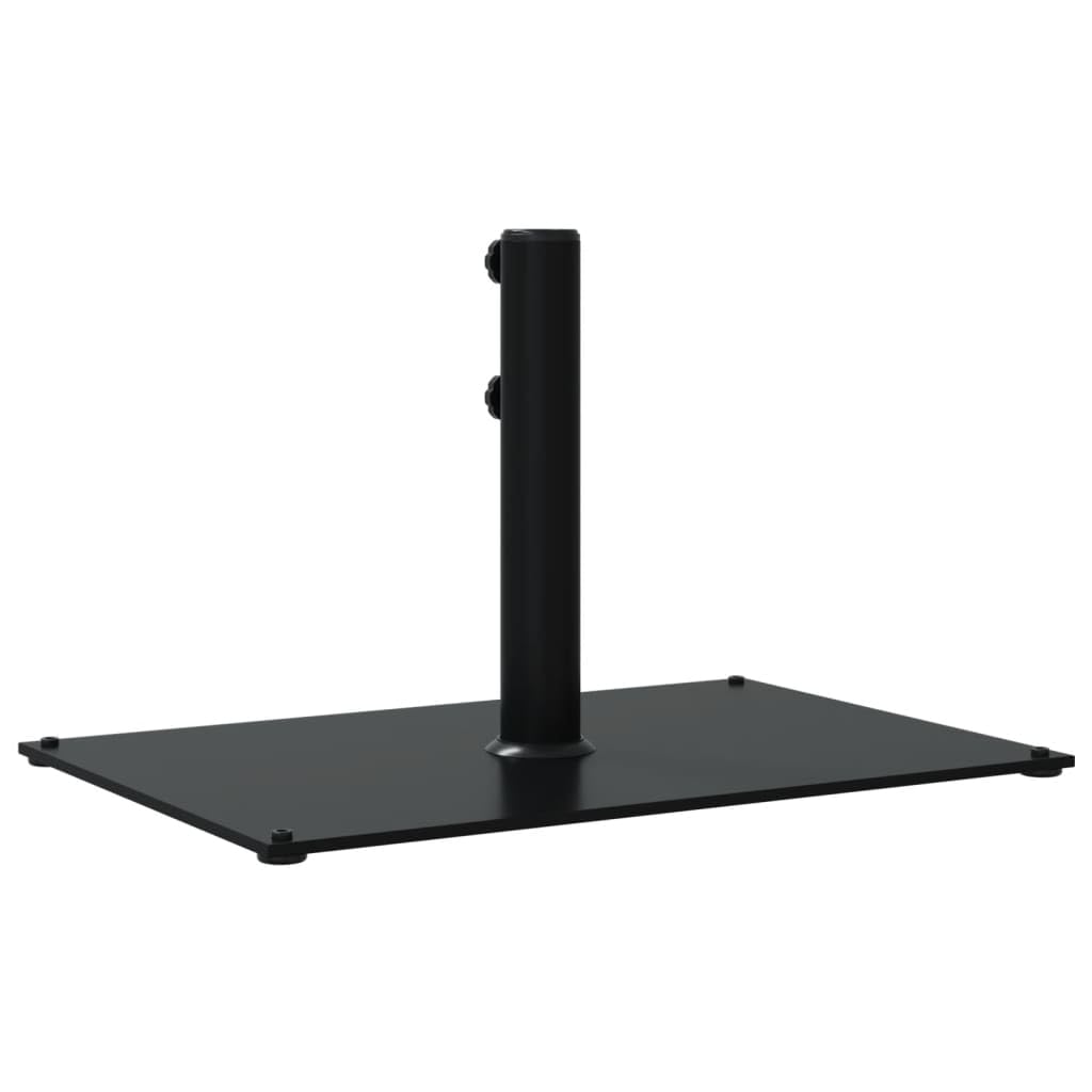 Supporto per ombrellone da 15 kg, diametro 32, 38, 48 mm, in acciaio, con 3 adattatori, rettangolare, per balcone, terrazzo, giardino, resistente alle intemperie