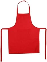 Paris Prix Atmosphera Créateur Intérieur Kitchen Apron Cotton 80 cm Red, Red, One size