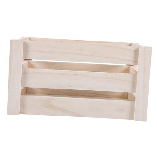 PRETYZOOM Caja De Almacenamiento De Madera Grande Organizador De Ropa Sucia Para Tiendas y Hogares Cesta De Madera Para Guardar Artículos y Ropa Sucia