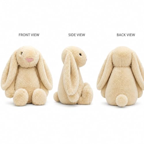 Image of Cream Bunny Plush Soft Toy 40 CM, Ultra Soft Stuffed Bunny Rabbit Teddy for Kids, Cute Cuddly Plush Animal for Boys & Girls, Birthday Gift & Room Decor