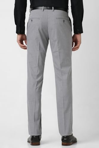 Image of Van Heusen Men's Mid Rise Slim Fit Premium Formal Trousers | Superior Comfort | Auto-Flex Waist Band | Soft Touch
