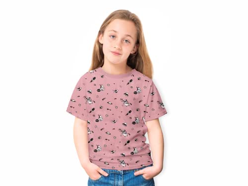 Image of Stories.Label Girl Cotton Printed T-Shirts in Half Sleeves Regular Fit, Soft Durable Fabric, No Shrinkage, Long Lasting Print Colors (7-16 Years)