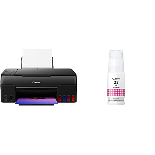 Image of Canon PIXMA G620 Wireless MegaTank Photo All-in-One Printer [Print, Copy, Scan], Black with Canon GI-23 M AMR
