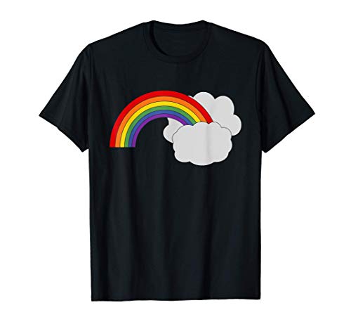 Nubes de arco iris retro Años 80 Arco iris del orgullo gay Camiseta