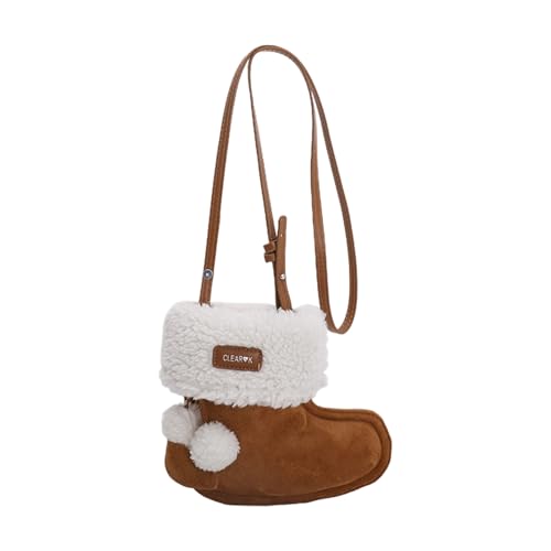 CAZSTYK Bolso cruzado de ante para mujer, para viajes, citas, compras, viajes, ligero, diseño retro, Brown