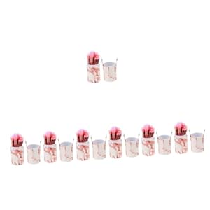 NOLITOY 7 Sets Makeup Brush Set Jewelry Display Stand Makeup Brush Tools Makeup Brush Kit Desk Top Organizer Makeup Brush Holder Organizer Face Cosmetic Brush Kit Plastic Marbling Bristles