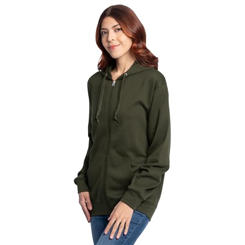 Image of Fruit of the Loom Eversoft Fleece Full Zip Hoodie Sweatshirt