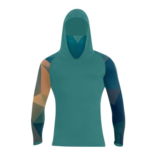 Fishing Shirts for Men Summer UV Rash Long Sleeve Sun Shirt with Mask Cooling UPF 50 Rash Guards Lightweight Hoodies2