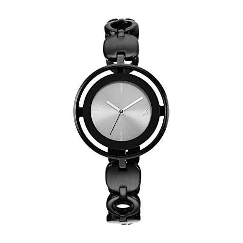 Image of Fastrack Glitch Quartz Analog Grey Dial Metal Strap Watch for Girls-NS6237NM01 /NT6237NM01