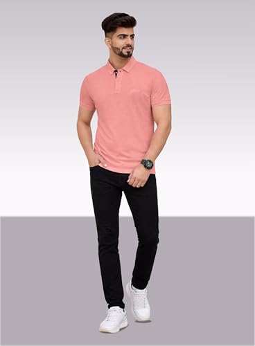 Image of 3BROS Men's Cotton Blend Half Sleeve Regular fit Comfortable Polo Neck T-Shirt (Pack of 1)