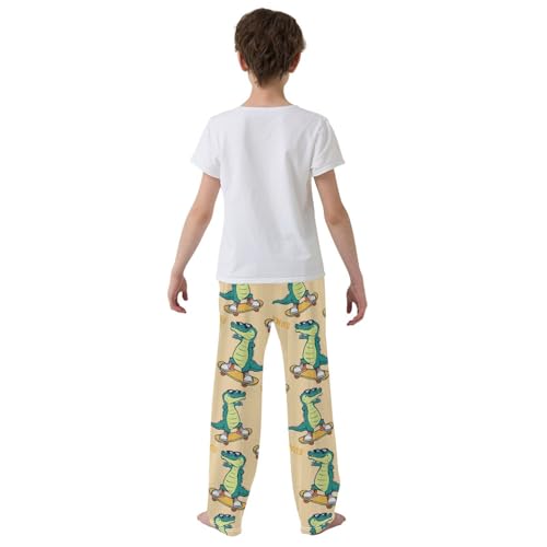 ZZKKO Cartoon Crocodile Boys Pants for Kids Jogger Pants with Pockets S-XL3