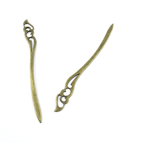 1 PCS Ancient Antique Bronze Fashion Jewelry Making Crafting Charms Findings Bulk for Bracelet Necklace Pendant Retro Accessoires Lots Vintage 080101 Bookmark Hair Pins