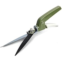 180 Degree Rotation Swivel Grass Shears, Teflon Treatment,Anti-Rust and Wear-Resistant,Hedge Shears for Lawn and Garden, 13-Inch,