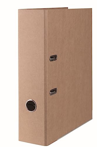 DONAU Premium Ordner ECO MAXI FSC / 10er Pack - 10 Stück/Breit/DIN A4 8 cm - 80 mm/Braun Beige/Gut für die Umwelt/Aktenordner aus Pappe/Made in EU