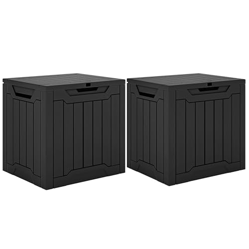 YITAHOME 31 Gallon Deck Boxes Set of 2, Lockable Outdoor