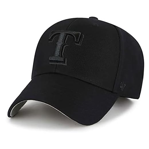 '47 Texas Rangers MVP Adjustable Black on Black Hat