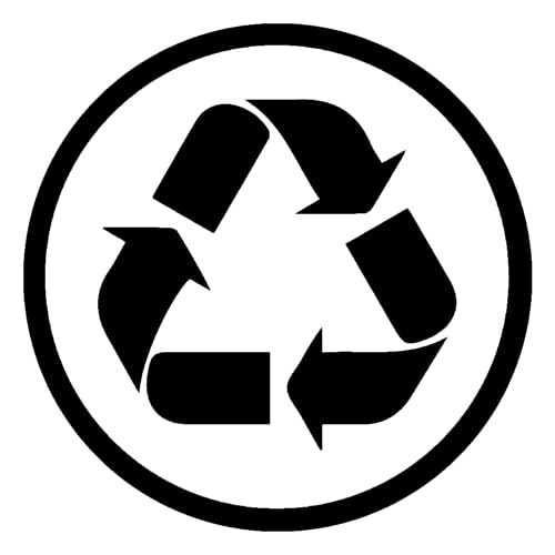 Recycle Bin Vinyl Decal Labels Design #3 Adhesive Recycling Stickers Trash Can Emblem (3