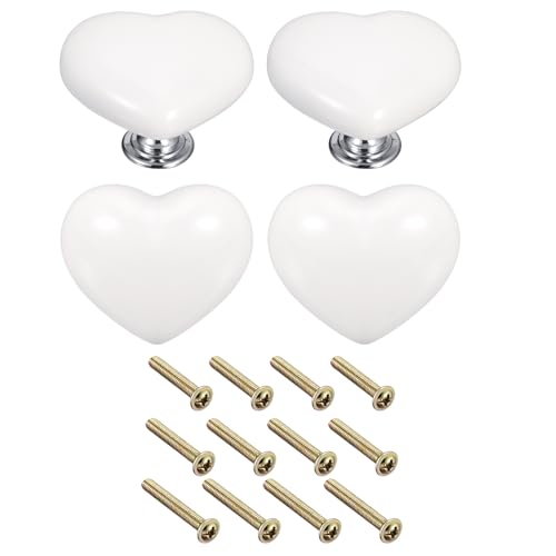 Uxcell 4Pcs Ceramic Knobs, Kitchen Drawer Knobs