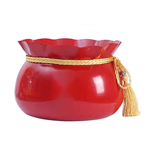Baoblaze Macetas con Contenedores suculentos Contenedor de Hierro de decoración para Sala de Oficina, Rojo