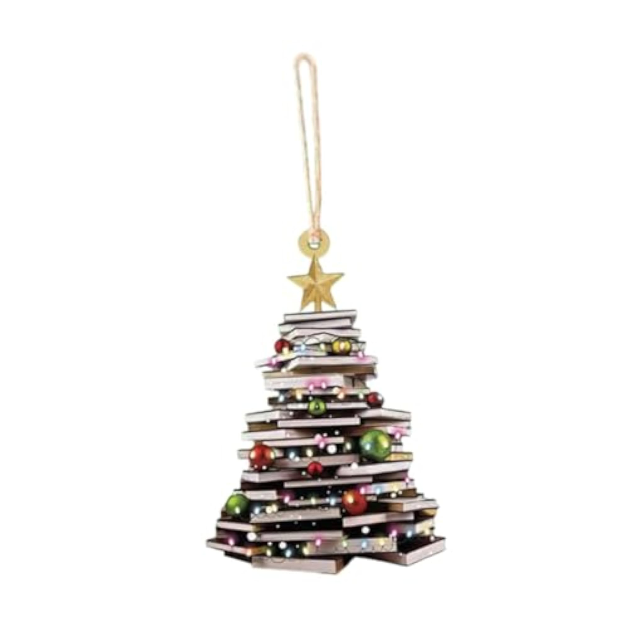 Book Christmas Tree Decoration for Book Lovers, Office Gifts