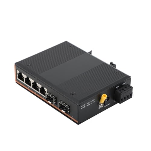 SHMKBDPF Convertisseur de média industriel Gigabit SFP 1 pièce, commutateur fibre optique 2 SFP vers 2/4/8 RJ45(2 SFP to 4 RJ45)