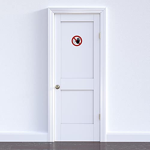 5 Stück XXL Zutritt verboten Aufkleber Ø 21cm Sticker kein Durchgang für unbefugte Personen verboten Verbotszeichen mit UV Schutz für Außen-und Innenbereich von STROBO - Image 4