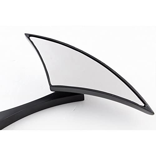 Maso Paire de rétroviseurs universels en aluminium pour moto 8 mm/10 mm Noir