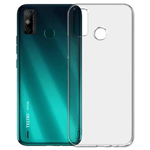 Image of COVERBLACK Rubber Silicone Back Cover for Tecno Spark Go 2021 - KE5 - Transparent