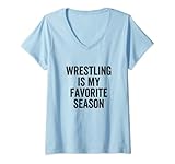 Photo Gallery donna wrestling is my favorite season divertente regalo per lottatori sportivi maglietta con collo a v Photo Gallery donna wrestling is my favorite season divertente regalo per lottatori sportivi maglietta con collo a v
