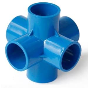 Vishal Sanitary Tee Fittings (3/4 Inch) Plastic Extension of a Single line into Multiple Extension Fittings Cross Tee (30)