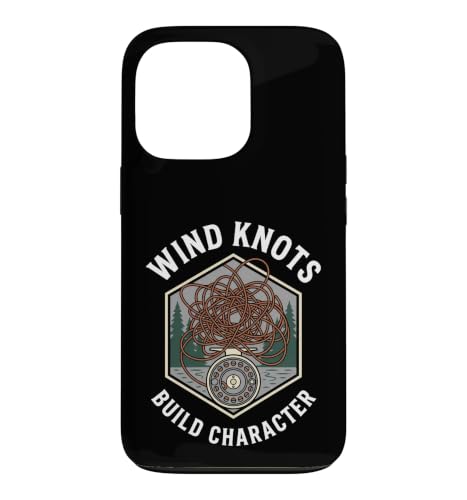 Fly Fishing Wind Knots Build Character Funny Angler �X�}�z�P�[�X iPhone 13 Pro �p